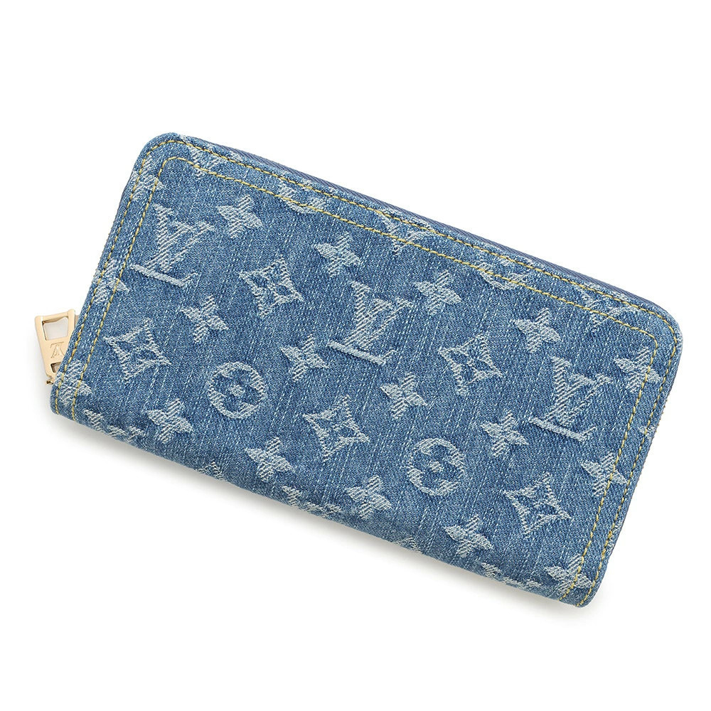 Louis Vuitton Long Wallet Monogram Denim LV Remix Zippy
